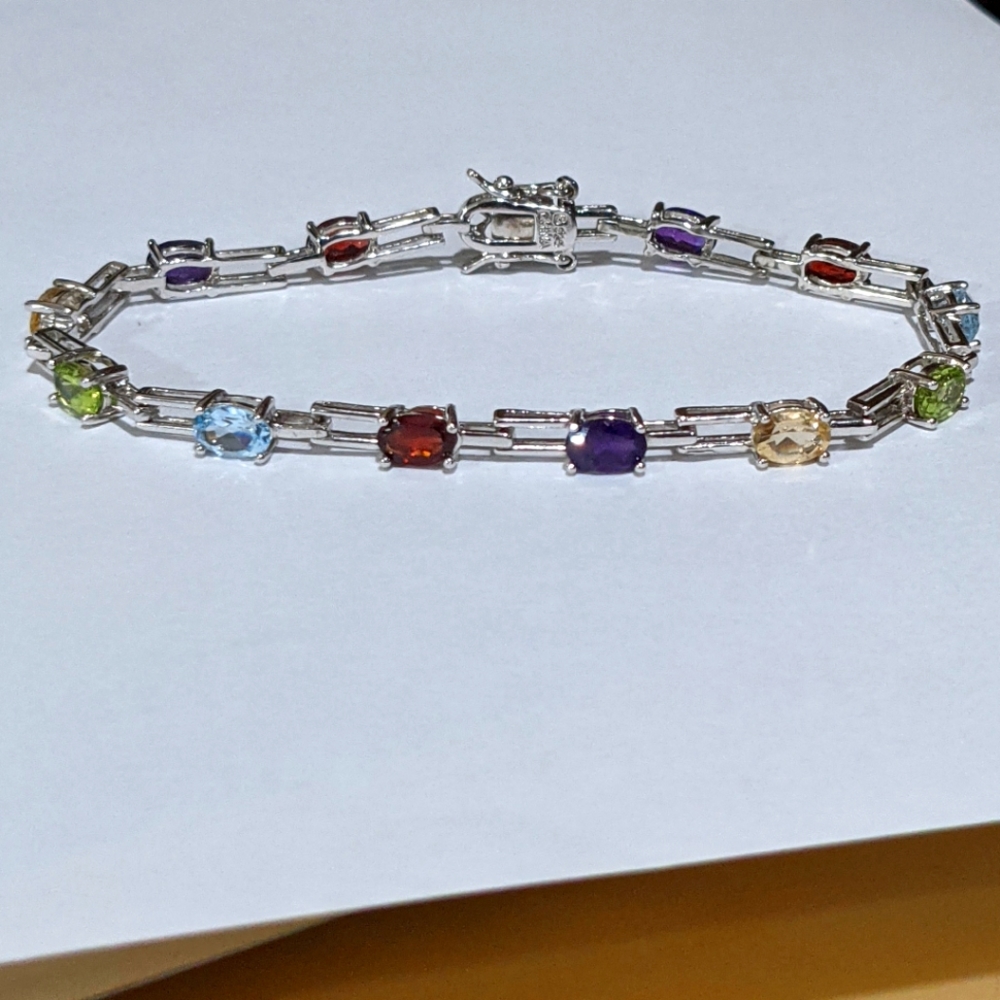 Ross Simons 925 Gemstone Tennis Bracelet